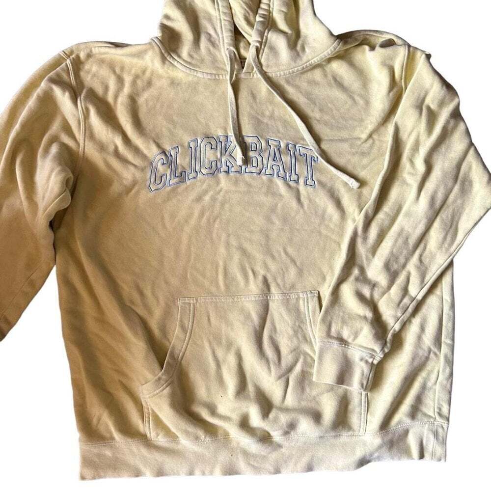 Yellow Clickbait Hoodie David Dobrik Size XL